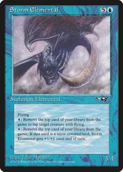 Storm Elemental NM/M Alliances Blue Creature Mtg Magic English Regular - Image 1