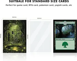 100 Card Sleeves for MTG with 100 Inner Sleeve, Textured Back Art Sleeves, Fit S - Image 3