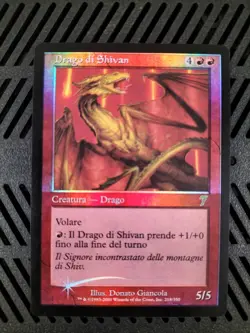 Shivan Dragon FOIL 7th Edition Magic: the Gathering Card MTG - Image 1