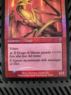 Shivan Dragon FOIL 7th Edition Magic: the Gathering Card MTG - Image 9