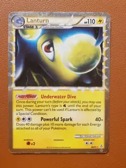 Lanturn Prime 86/95 Heart Gold Soul Silver Unleashed Holo Rare Pokemon TCG LP - Image 1