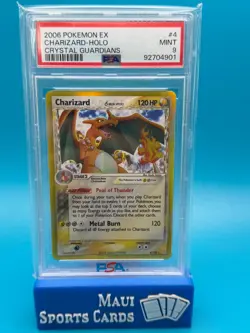 Pokemon EX Crystal Guardians Holo Charizard #4 PSA 9 - Image 1