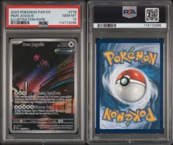 2023 POKEMON PAR EN-PARADOX RIFT ILLUSTRATION RARE #216 IRON JUGULIS PSA 10 - Image 5