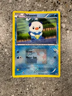 Pokemon TCG Cards Oshawott 27/114 Black & White Crosshatch League Promo NM - Image 1