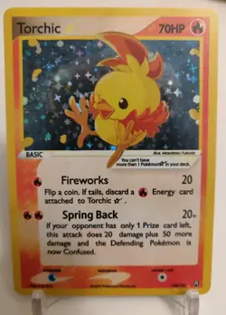 **Custom-made** Highest Quality,Holo,Gold Star Torchic "Display-card" - Image 1