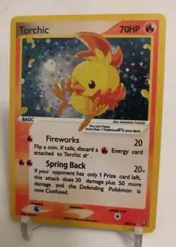 **Custom-made** Highest Quality,Holo,Gold Star Torchic "Display-card" - Image 2
