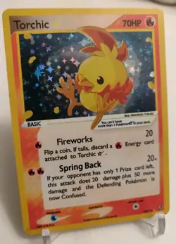 **Custom-made** Highest Quality,Holo,Gold Star Torchic "Display-card" - Image 3