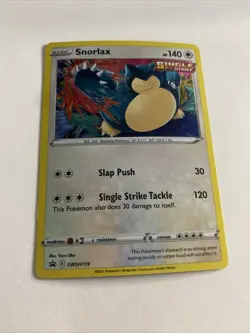 Snorlax SWSH119 Black Star Promo 2021 Rare Cosmos Holo Rare Pokemon TCG Card - Image 1