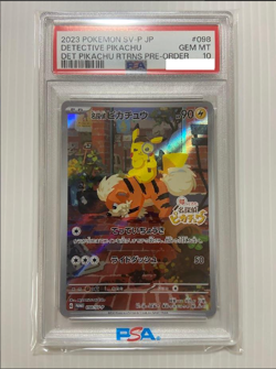 PSA 10 Detective Pikachu 098/SV-P Promo Pokemon Card Japanese 2023 - Image 1