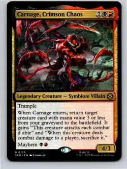 Magic the Gathering Carnage, Crimson Chaos Marvel's Spider-Man MTG Free Shipping - Image 1
