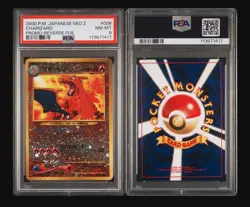 2000 Pokemon Japanese Neo 2 Charizard Promo-Reverse Foil No. 006 PSA 8 NM - Image 3