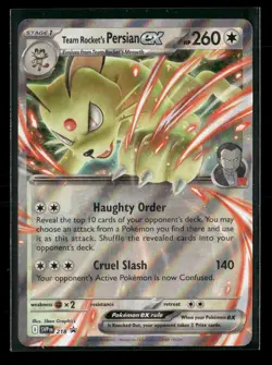 Team Rocket's Persian ex - Holo Promo SV10: Destined Rivals 218 NM Pokemon NM - Image 1