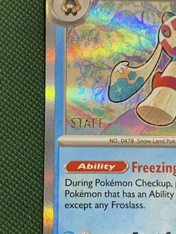 SVP117 Froslass Pre release STAFF Promo Pokemon TCG Stamped Twilight Masquerade - Image 3