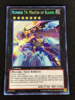 Yugioh Number 74: Master of Blades NUMH-EN032 1st Secret (LP) - Image 1