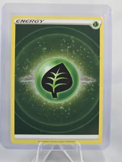 2022 Pokemon Sword & Shield Brilliant Stars Green Energy Leaf TCG Card Holo - Image 1