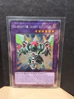 Gladiator Beast Gyzarus Platinum Secret Rare Card RA03-EN198 - Image 1