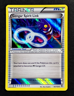 2014 Pokemon GENGAR SPIRIT LINK Phantom Forces REVERSE HOLO Foil XY Card 95/119 - Image 1