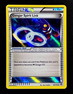2014 Pokemon GENGAR SPIRIT LINK Phantom Forces REVERSE HOLO Foil XY Card 95/119 - Image 2