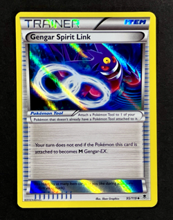2014 Pokemon GENGAR SPIRIT LINK Phantom Forces REVERSE HOLO Foil XY Card 95/119 - Image 3