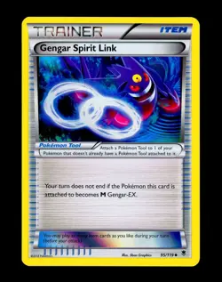 2014 Pokemon GENGAR SPIRIT LINK Phantom Forces REVERSE HOLO Foil XY Card 95/119 - Image 4