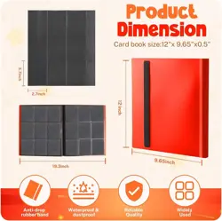 Card Binder 9-Pockets, Trading Card Binder, 20 Pages, 360 Card Capacity Collecti - Image 2