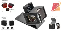 Card Deck Box for MTG Commander Faux Leather 100 Card Capacity Dice Tray - Image 2