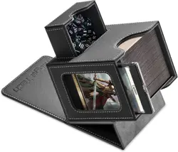 Card Deck Box for MTG Commander Faux Leather 100 Card Capacity Dice Tray - Image 3