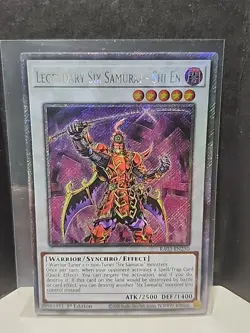 Legendary Six Samurai Shi en Platinum Secret Rare Card RA03-EN250 - Image 1