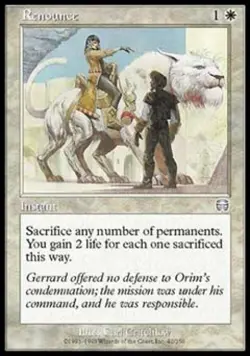 Renounce - Light Play MTG Mercadian Masques - Image 1