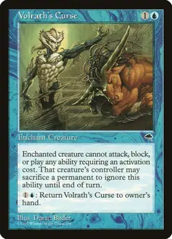 Volrath's Curse NM/M Tempest Blue Enchant Creature Mtg Magic English Regular - Image 1