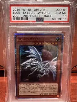 YuGiOh Blue Eyes Alternative White Dragon PSA10 20th Secret Rare 2020 - Image 1