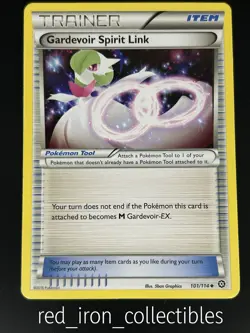 Gardevoir Spirit Link 101/114 Uncommon Trainer Steam Siege XY Pokemon Card 2016 - Image 1