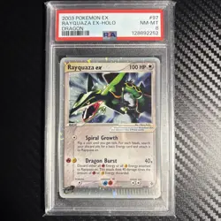 Pokemon Rayquaza EX Dragon Holo Rare Card #97 PSA 8 - Image 1