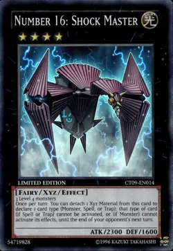 CT09-EN014 Number 16: Shock Master Super Rare Limited Edition YuGiOh Card - Image 1