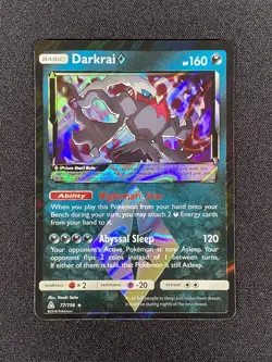 Pokemon Card TCG - Darkrai 77/156 (Prism Star Rare) - SM Ultra Prism - NM - Image 1