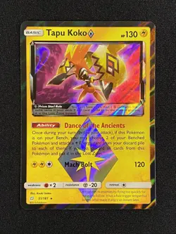 Pokemon Card TCG - Tapu Koko 51/181 (Prism Star Rare) - Team Up - NM/M - Image 1