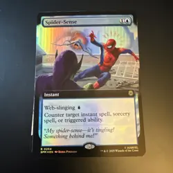 MTG Magic Spider-Man SPM - Borderless spider-sense foil - Image 1