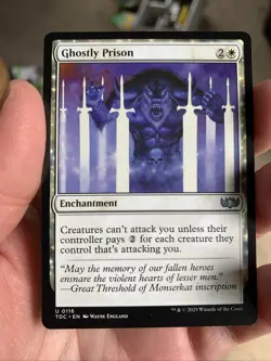 MTG ~ Ghostly Prison ~ Tarkir: Dragonstorm Commander ~ Near Mint ~ Uncommon - Image 1