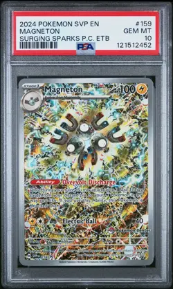 PSA 10 Magneton 159 Pokemon Center Stamp PSA 10 SVP EN SV Black Star Promo 2024 - Image 1