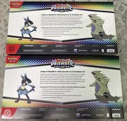 2X Pokemon Prismatic Evolutions Lucario&Tyranitar Premium Collection [LOT OF 2] - Image 2