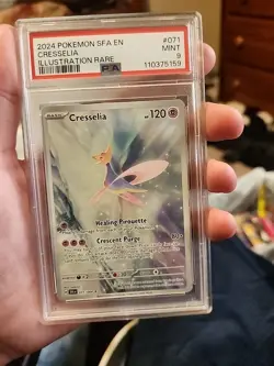 2024 POKEMON SFA EN-SHROUDED FABLE 071 CRESSELIA IR PSA 9 - Image 1