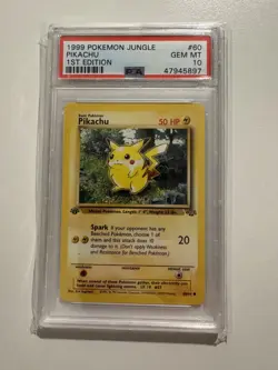 1999 Pokemon Jungle Red Cheeks Pikachu 1st Edition #60/64 BGS PSA 10 Iconic Gem! - Image 1