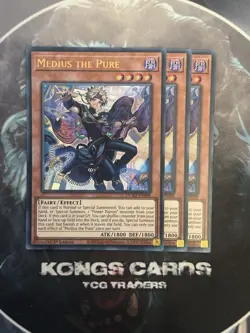 DUAD-EN008 Medius the Pure x3 Ultra Rare 1st Ed YuGiOh Playset - Image 1