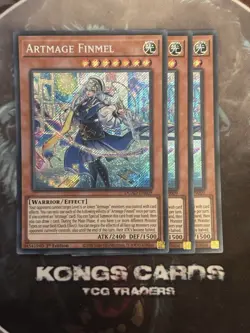 DUAD-EN009 Artmage Finmel x3 Secret Rare 1st Ed YuGiOh Playset - Image 1