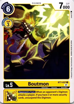 Boutmon BT7-037 Black Common Ultimate (Lv5) Digimon CCG Card - Image 1