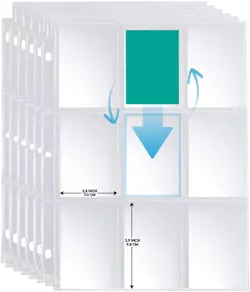 1800 Pockets Trading Card Sleeves, Premium 100 Sheets, Clear Transparent - Image 2