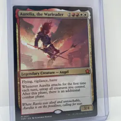 MTG - Magic the Gathering - Aurelia, the Warleader (#651/789) Foundations NM - Image 2