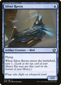 Silver Raven #074/281 MTG Adventures in the Forgotten Realms Common NM x4 - Image 1