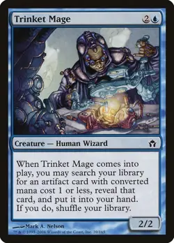 Trinket Mage NM/M Fifth Dawn Blue Human Wizard Mtg Magic English Regular - Image 1