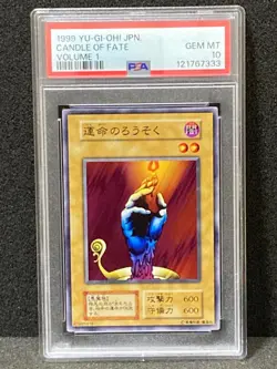 YuGiOh Candle of Fate VOL1 PSA10 Normal Rare Japanese Vintage Card - Image 1